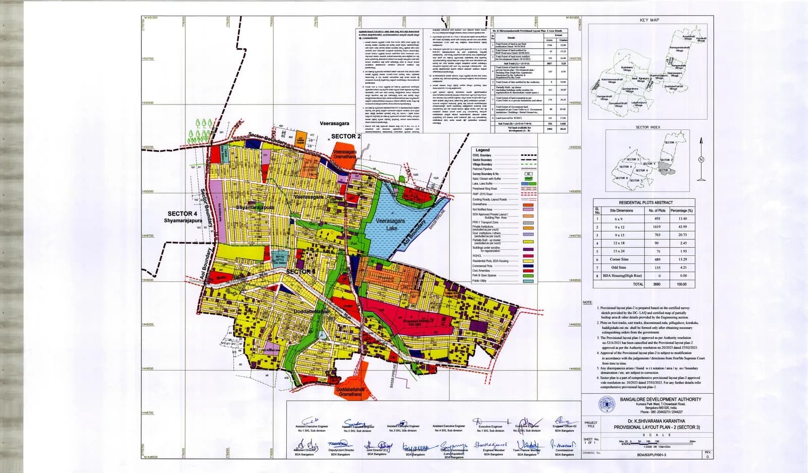 Sector 03 official sector map — Dr. Shivarama Karanth Layout