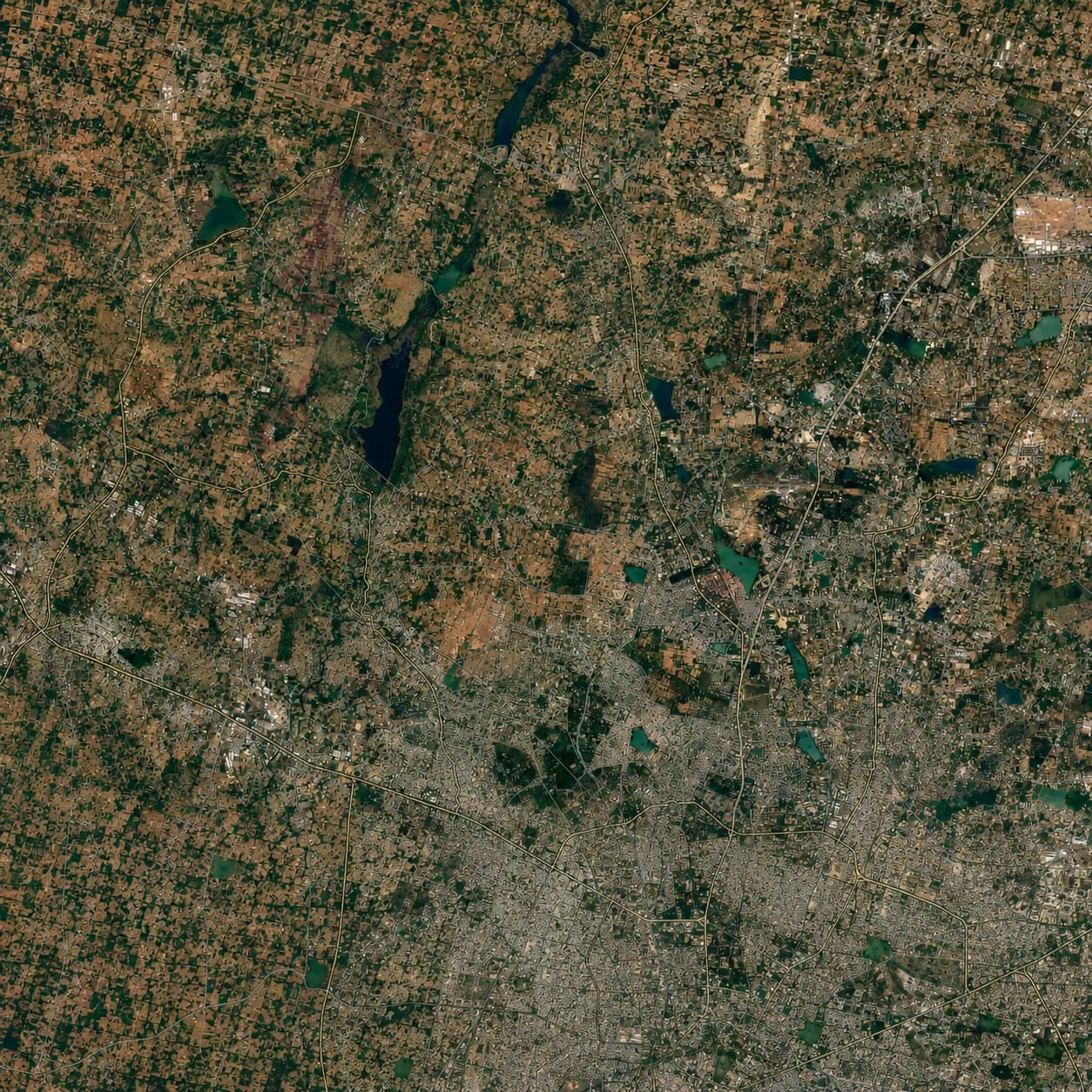 Raw Agricultural Satellite Terrain Bengaluru