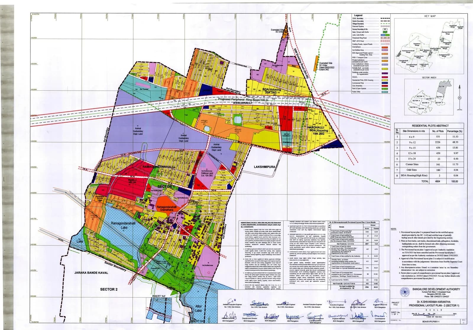 Sector 01 official sector map — Dr. Shivarama Karanth Layout